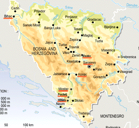 Map Of Bosnia
